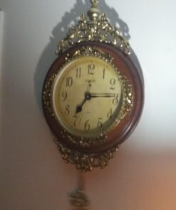 Elegant, Traditional, Decorative, Hand Painted Modern Grandfather Wall Clock W/Swinging Pendulum for New Room or Office. Color Brown & Bronze. Large. 24 Inch. 20 618 xLgI8AL