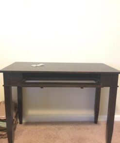 SIMPLIHOME Carlton SOLID WOOD Transitional Modern 42 inch Wide Home Office Desk, Writing Table, Workstation, Study Table Furniture in Dark Tobacco Brown with 1 Drawer 28 6180laYP0wL