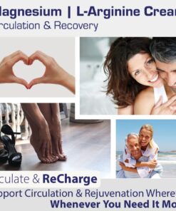 Nutrasal Magnesium L-Arginine Cream Nitric Oxide Blood Flow Circulation Lotion Supplement for Men and Women Bottle 8 oz 12 6181mdC2X2L