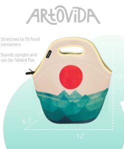 Artovida Artists Collective Insulated Neoprene Lunch Bag - Washable Soft Lunch Tote for Work and Picnic - Design By Budi Satria Kwan (Indonesia) – Ocean, Sea, Wave-Classic Budi Kwan The Wave 34 6181rvBfOcL