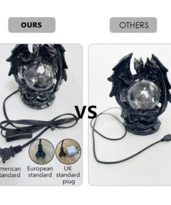 ANQIA Plasma Ball Lamp Touch Sensitive,Party Magical Electrostatic Red Color Crystal Ball for Halloween (Evil Dragon) 17 61827NT1pL