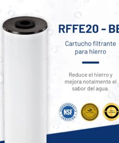 Pentair Pentek RFFE20-BB Big Blue Water Filter, 20-Inch, Whole House Radial Flow Iron Reduction Replacement Cartridge, 20" x 4.5", White 20" x 4.5" Pack of 1 11 6182DTopWBL