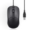 Perixx PERIMICE-209 3 Button USB Wired Mouse - Optical - 1000 DPI - 5.9 Ft Cable - Black 38 61840MA17xL