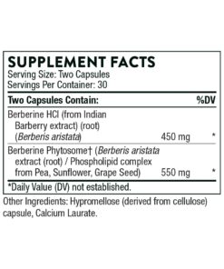 Thorne Berberine - Dual Action Formula with Phytosome Plus Botanical Extract - Support Heart Health, Immune System, Healthy GI, Cholesterol - Gluten-Free, Dairy-Free - 60 Capsules - 30 Servings 11 6184oOoRUL