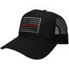 AC Racing USA American Flag Patch Snapback Trucker Mesh Cap - Black One Size Red Line 15 6186LKdSeSL