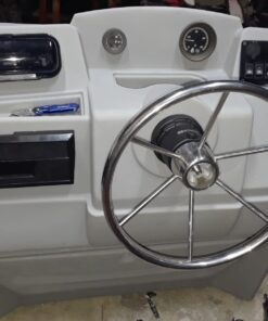 Pyle Water Resistant Marine Stereo Cover - Smoke Colored Heavy Duty Boat Radio Protector Shield with Flip-up Door & Spring Loaded Release - Mounting Gasket Included - Pyle PLMRCB1 Black Standard Packaging 26 6186lreT3QL 1