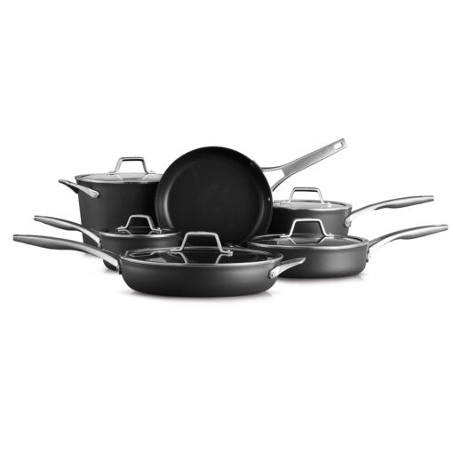 Calphalon Premier Hard-Anodized Nonstick Cookware, 11-Piece Pots and Pans Set New Cookware Set w/ MineralShield™