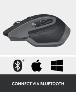 Logitech MX Master 2S Wireless Mouse – Use on Any Surface, Hyper-Fast Scrolling, Ergonomic Shape, Rechargeable, Control Upto 3 Apple Mac and Windows Computers, Graphite (Discontinued by Manufacturer) 2017 Model 42 6187Es50TL