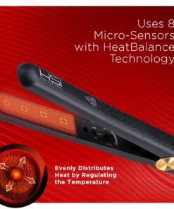 HSI Professional Ceramic Tourmaline Ionic Flat Iron Hair Straightener with Glove, Pouch and Travel Size Argan Oil Leave in Hair Treatment 39 6187ZKGv2gL