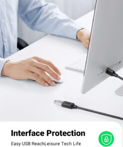UGREEN USB Extender, USB 3.0 Extension Cable Male to Female USB Cable High-Speed Data Transfer Compatible with Webcam, Gamepad, USB Keyboard, Mouse, Flash Drive, Hard Drive, Oculus VR, Xbox 6 FT 6.6 FT 16 618823flIVL