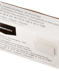 Amazon Basics A9 Blank Invitation Envelopes with Peel & Seal Closure, 5-3/4 x 8-3/4 Inches, White - Pack of 100 31 61895QGj7tL