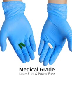 Basic Medical Synmax Vinyl Exam Gloves - Latex-Free & Powder-Free - Large, BMPF-3003(Case of 1,000) Blue Large (Pack of 1000) 17 6189Mv6NuqL