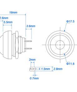 12MM Waterproof Momentary Push Button Switch 15PCS ON- Off Switch (5 Colors) 18 6189tbTFxbL