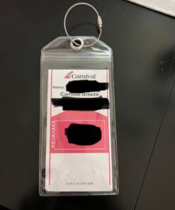 Highwind Cruise Luggage Tags for Suitcases | Cruise Accessories Must-Haves | Compatible w/All Cruise Lines | E-tag Holders Zip Seal&Steel Loops | ID Badge | Waterproof Clear Cruise Tags (4pk, Clear) 4 Pack - Clear 24 618BPrQtDCL