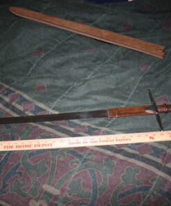 Whetstone Cutlery William Wallace Medieval Sword with Sheath, Silver, 8.75''x 41.625'' x 2.25'' 36 618EHSPhWZL