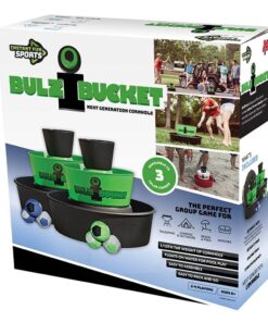 BULZiBUCKET Game by Water Sports - Beach, Tailgate, Camping, Yard, and Pool Games- Indoor/ Outdoor Kids Toys - Pool Accessories Perfect for Family Game Night (Green/Black) Black/Green 23 618G68AjxOL