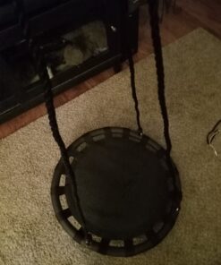 Sorbus Saucer Tree Swing - Kids Outdoor Disc Round Swing - 24" Heavy Duty 220lbs Seat - Easy Install Flying Saucer Web Circle Swing - Perfect for Gift, Playground, Backyard, Indoor/Outdoor Tire Swing Mat Seat 24 Inch 21 618Glk rhvL