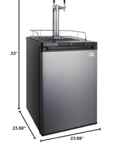 Kegco K309SS-124" Wide Homebrew Single Tap Stainless Steel Digital Kegerator 27 618JlodxnXL