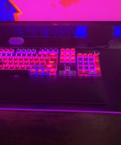 Razer Huntsman Elite Gaming Keyboard: Fast Keyboard Switches - Clicky Optical Switches - Chroma RGB Lighting - Magnetic Plush Wrist Rest - Dedicated Media Keys & Dial - Classic Black 37 618KgJkmUL