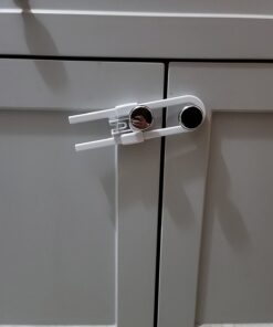 Child Safety Sliding Cabinet Locks (4 Pack) - Baby Proof Knobs, Handles, Doors - U Shape Sliding Safety Latch Lock - Jool Baby 34 618L25RIL