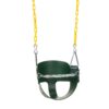Eastern Jungle Gym Heavy-Duty High Back Half Bucket Toddler Swing Seat with Coated Swing Chains and Safety Strap With safety trap