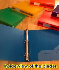 Filexec 3 Ring Binder, 1.5 Inch Capacity, Frosted, Letter Size (Pack of 6), Blueberry, Strawberry, Grape, Lemon, Lime, Tangerine (50160-6493) 20 618Nlje CYL