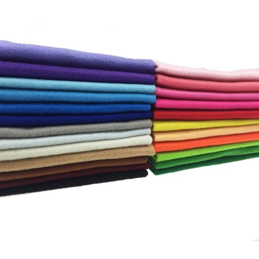 24pcs Thick 1.4mm Soft Felt Fabric Sheet Assorted Color Felt Pack DIY Craft Sewing Squares Nonwoven Patchwork (30 * 30cm) 30*30cm