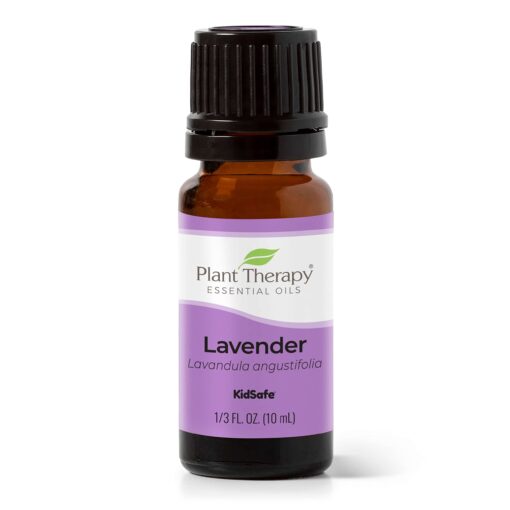 Plant Therapy Lavender Essential Oil 100% Pure, Undiluted, Therapeutic Grade, Aromatherapy Diffuser for Relaxation and Body Care, Healthy Skin and Hair, 10 mL (1/3 oz)