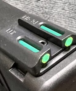 TRUGLO TFO Tritium & Fiber-Optic Handgun Sight Snag-Resistant Glowing Front & Rear Night Sights, Compatible with Springfield Armory XD Series Green Rear Sight 27 618UEWLO0UL