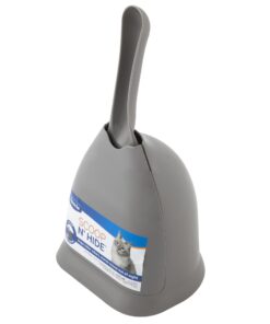 Petmate Scoop N' Hide Cat Litter Scoop with Discreet Litter Scoop Holder, Brushed Nickel 32 618UOdHLsOL