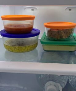 Pyrex Meal Prep Simply Store Glass Rectangular and Round Food Container Set (18-Piece, BPA-free), Multicolor 18 PC Set 43 618WEfL99ZL