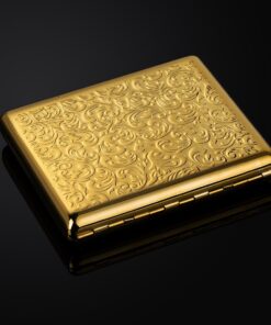 Pure Copper Embossed Arabesque Metal Cigarette Case Cardcase for 100's Cigarettes (Gold) Gold 17 618XUZFjUlL