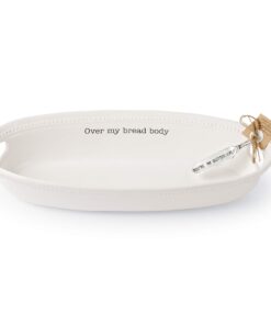 Alternative view of Mud Pie Farmhouse Inspired Serving Bowl Body Bread Basket Set, One size, White