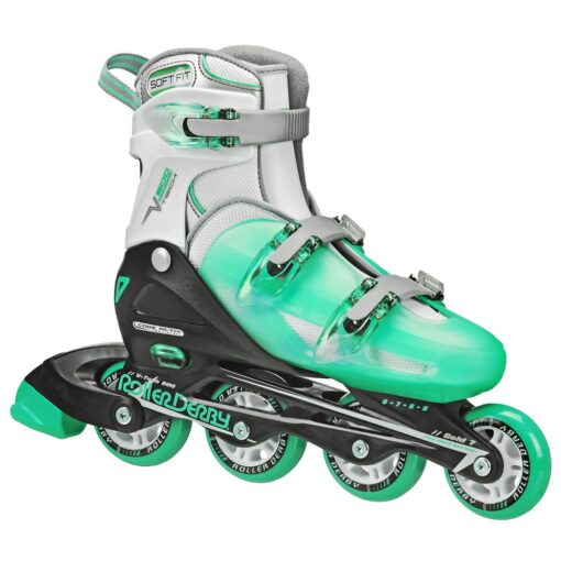 Roller Derby Women's V-Tech 500 Button Adjustable Inline Skate Mint