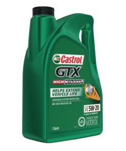 Castrol GTX High Mileage 5W-20 Synthetic Blend Motor Oil, 5 Quarts, Pack of 3 5 Quart - 3 Pack High Mileage Synthetic 11 618Yxy20ecL