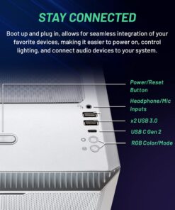 Skytech Pro Eclipse Gaming PC Desktop - Intel Core i9 13900K 3.0 GHz, NVIDIA RTX 4090 24GB, 1TB NVME Gen4 SSD, 32GB DDR5 RAM, 420mm All-in-One Liquid Cooler, Windows 11 18 618Zpo0bghL