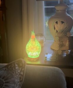 Porseme Oil Diffuser 3D Glass Aromatherapy Ultrasonic Humidifier, Air Refresh Auto Shut-Off, Timer Setting, BPA Free for Home Hotel Yoga Leisure SPA Gift 100ml Last 4H C1-100ml Afantty 24 618bWVNm1cL