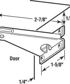 Alternative view of Prime-Line K 5031 2-7/8 In. Stamped Steel Zinc Plated Finish Screen Door Closer Jamb Bracket (Single Pack)