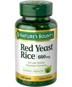 Nature's Bounty Red Yeast Rice Pills and Herbal Health Supplement, Dietary Additive, 600mg, 120 Capsules 120 Count (Pack of 1)