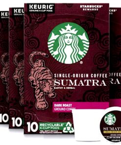 Starbucks K-Cup Coffee Pods—Dark Roast Coffee—Sumatra for Keurig Brewers—100% Arabica—6 boxes (60 pods total) 33 618d voYiKL