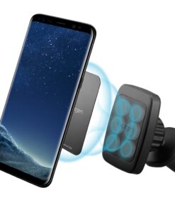 Alternative view of Spigen Hexa Magnetic Air Vent Hands Free Clip Cell Phone Mount Holder for Car Compatible with All Mobile Phones - Black A201 - Premium Air Vent