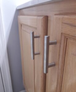 Probrico 10 Pack|Euro Style T Bar Cabinet Pulls Stainless Steel Kitchen Handles Bathroom Cupboard Knobs 2.5 Inch Hole Centers,4 Inch Overall Length hole center 2-1/2" Brushed Nickel 30 618fOGzGBEL