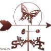 SWEN Products Hand Made Butterfly Flat Post Mount Weathervane ~New~