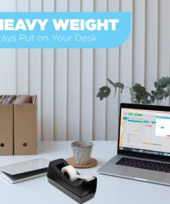 Desktop Tape Dispenser - Non-Skid Base - Weighted Tape Roll Dispenser - Perfect for Office Home School (Tape not Included) 2 Pack 16 618ilESzZoL