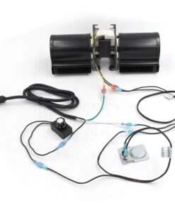 Hongso Pre-Wired GFK-160 GFK-160A Fireplace Blower Fan Kit with Ball Bearings Motor for Heat N Glo, Hearth and Home, Quadra Fire, GTI, Fasco, Regency Wood Stove Insert, Royal, Jakel, Nordica, Rotom Blower Kit 15 618inY hs L