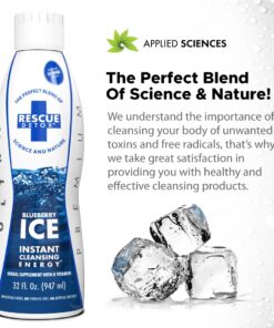 Rescue Detox - ICE - Blueberry Flavor - 32 oz | Works in 90 Minutes Up to 5 Hours - Concentrated Cleansing Drink with B Vitamins 8 618kPVOE64L