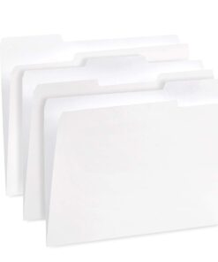 Blue Summit Supplies 100 White File Folders, 1/3 Cut Tab with Assorted Positions, Letter Size, Great for Organizing and Easy File Storage, 100 Pack 10 618kPkj1R3L