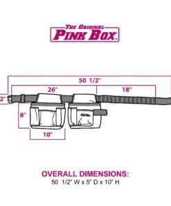 The Orignal Pink Box 2-Pouch 10-Pocket Canvas Tool Belt with Hammer Loop, and Adjustable Waist, Pink 30 618kgGIl3RL