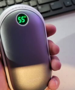 Hand Warmers Rechargeable, 10000mAh Electric Hand Warmer Power Bank with 15Hrs Warming Time Double-Sided Heating USB Quick Charge Portable Pocket Hand Warmer for Outdoor Sports Warm Gifts Gray 16 618klMTr1L