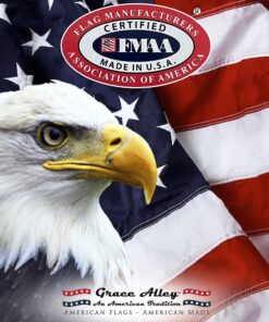 American Flag 5x8 Outdoor by Grace Alley, Embroidered Stars and Sewn Stripes, Heavy Duty, Hand Made and All Weather Fade Resistant - Long Lasting Nylon & Brass Grommets for High Wind Durability, 100% Made in USA 29 618kuhbwyHS